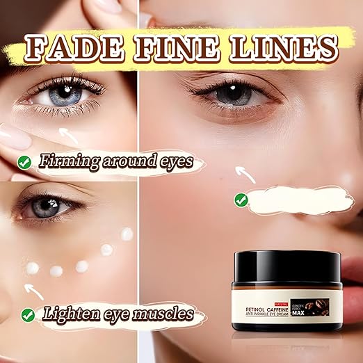 🌟 Retinol Caffeine Anti-Wrinkle Eye Cream – Bright, Youthful Eyes Every Day! 👁✨ Unique MAll
