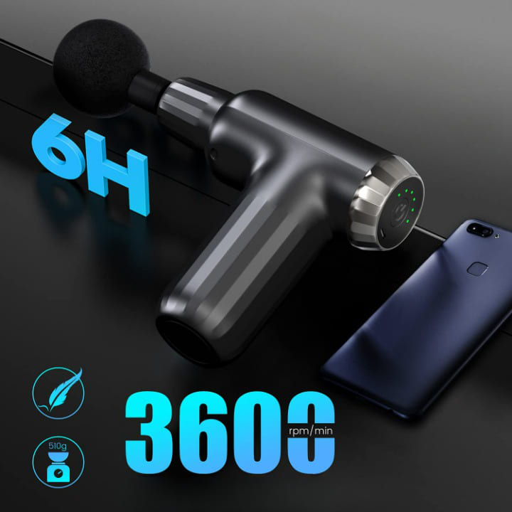 Muscle Massage Gun with 4 Heads FH-820 Adeeba's Collection