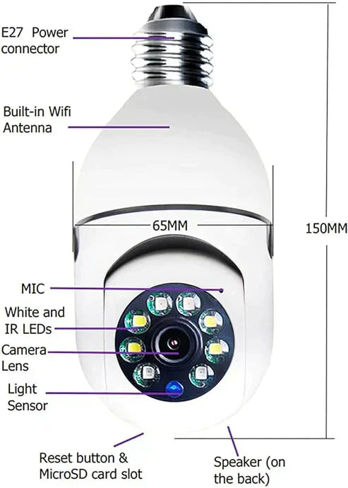 Security Camera with LED Lights Adeeba's Collection