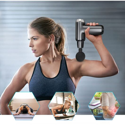 Muscle Massage Gun with 4 Heads FH-820 Adeeba's Collection