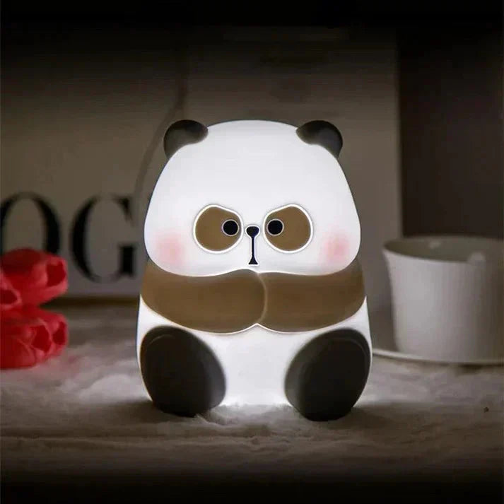 Creative Fashion Panda-shaped Lamp Silicone Night Light Home Decor UAE