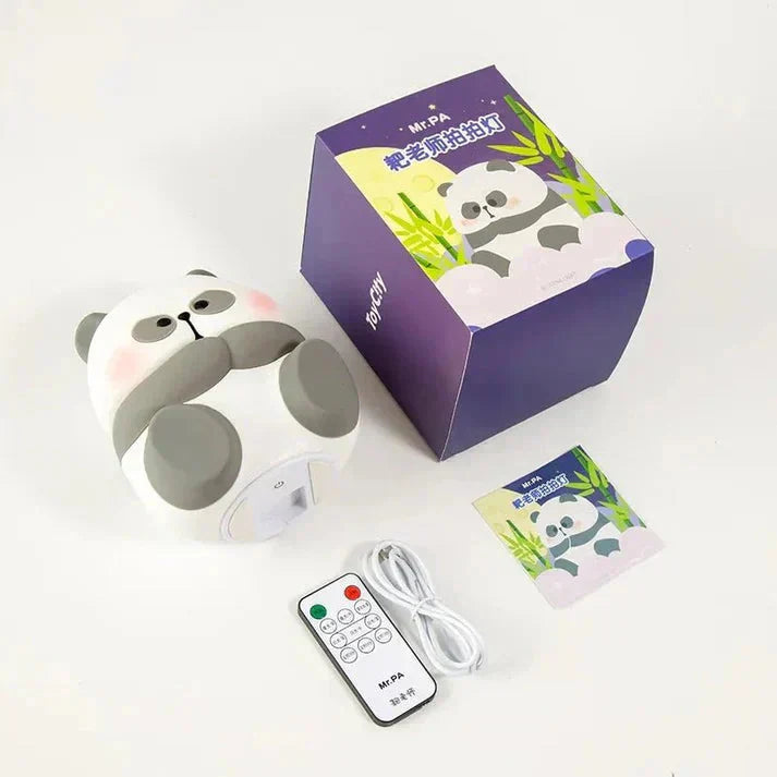 Creative Fashion Panda-shaped Lamp Silicone Night Light Home Decor UAE
