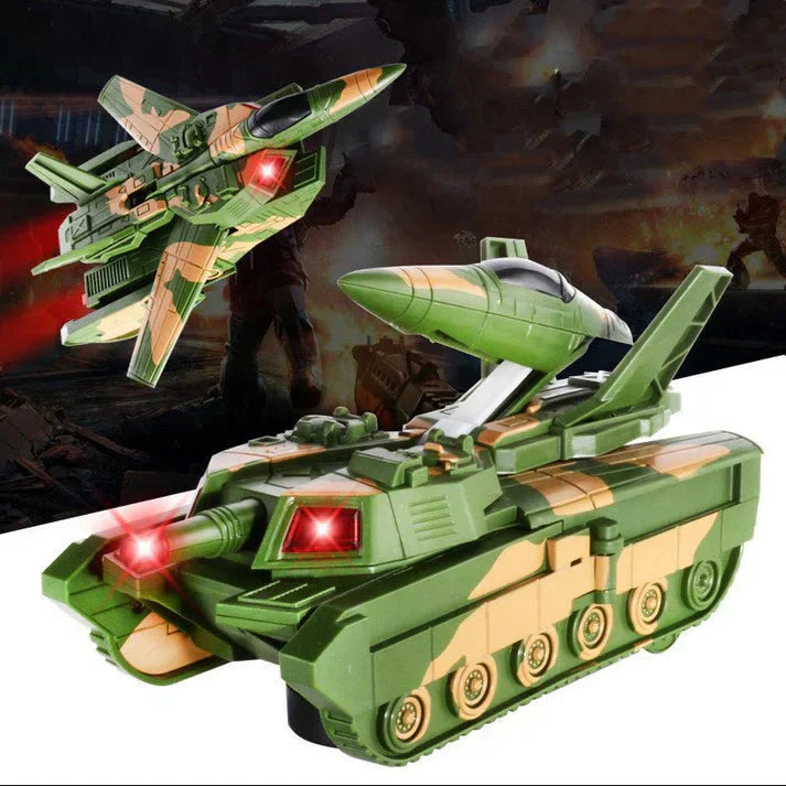 Hot Selling Electric Deformation Tank Car Voice Flash Military UAE