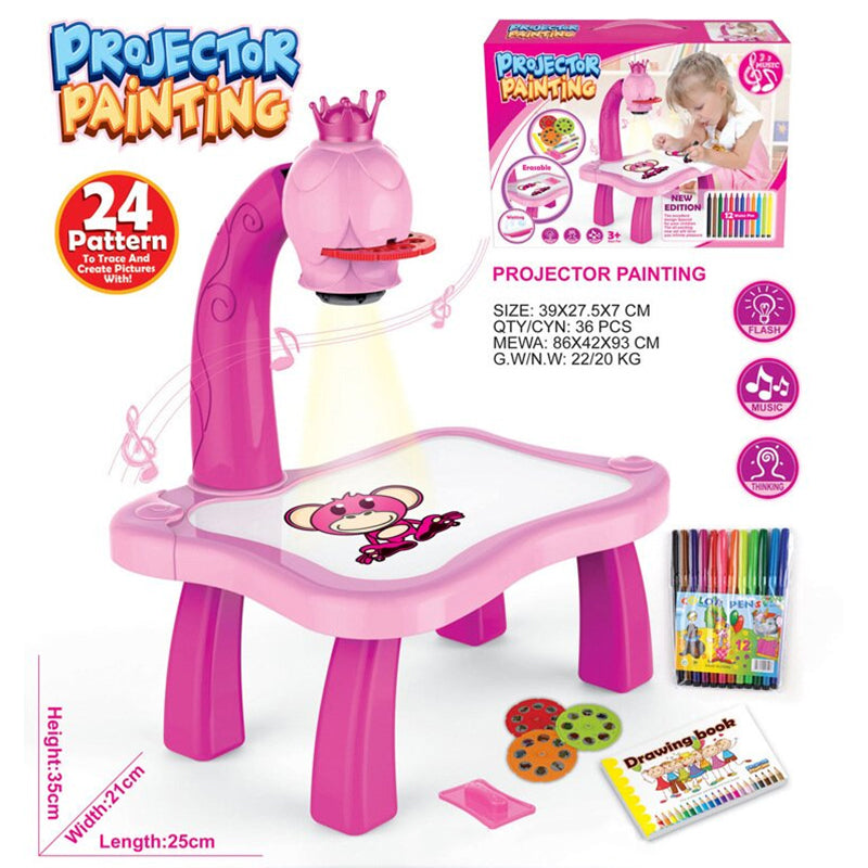 LED Projector Art Painting Table for Kids Adeeba's Collection